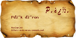 Pók Áron névjegykártya